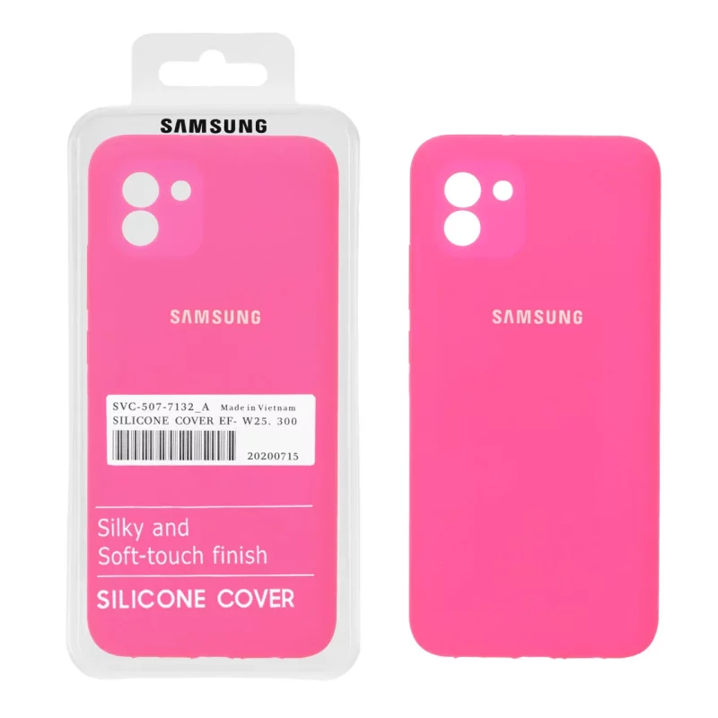 قاب سیلیکونی پاک کنی اورجینال درجه یک Samsung Galaxy A03 - صورتی فانتزی (پک دار) - NTC - تصویر 2