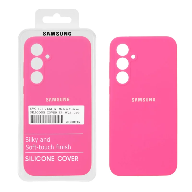 قاب سیلیکونی پاک کنی اورجینال درجه یک Samsung Galaxy A35 - صورتی فانتزی (پک دار) - NTC - تصویر 2