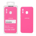 قاب سیلیکونی پاک کنی اورجینال درجه یک Samsung Galaxy A30 / A20 - صورتی فانتزی (پک دار) - NTC