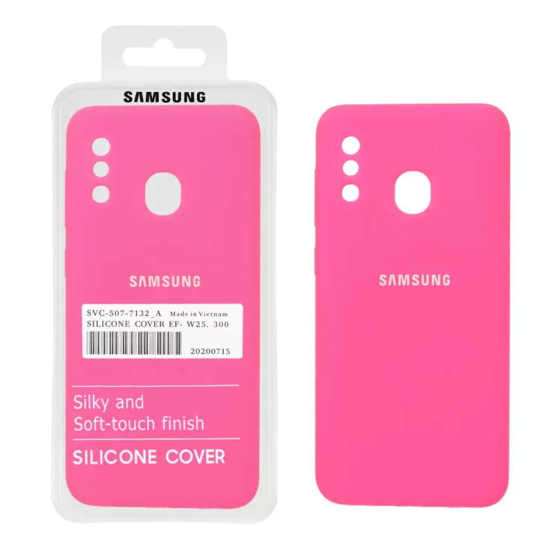 قاب سیلیکونی پاک کنی اورجینال درجه یک Samsung Galaxy A30 / A20 - صورتی فانتزی (پک دار) - NTC - تصویر 2