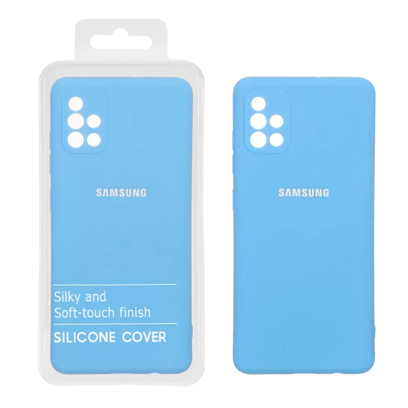 قاب نیو سیلیکون محافظ لنزدار RFF مدل Samsung Galaxy A51 / M40s - آبی (پک دار) - تصویر 2