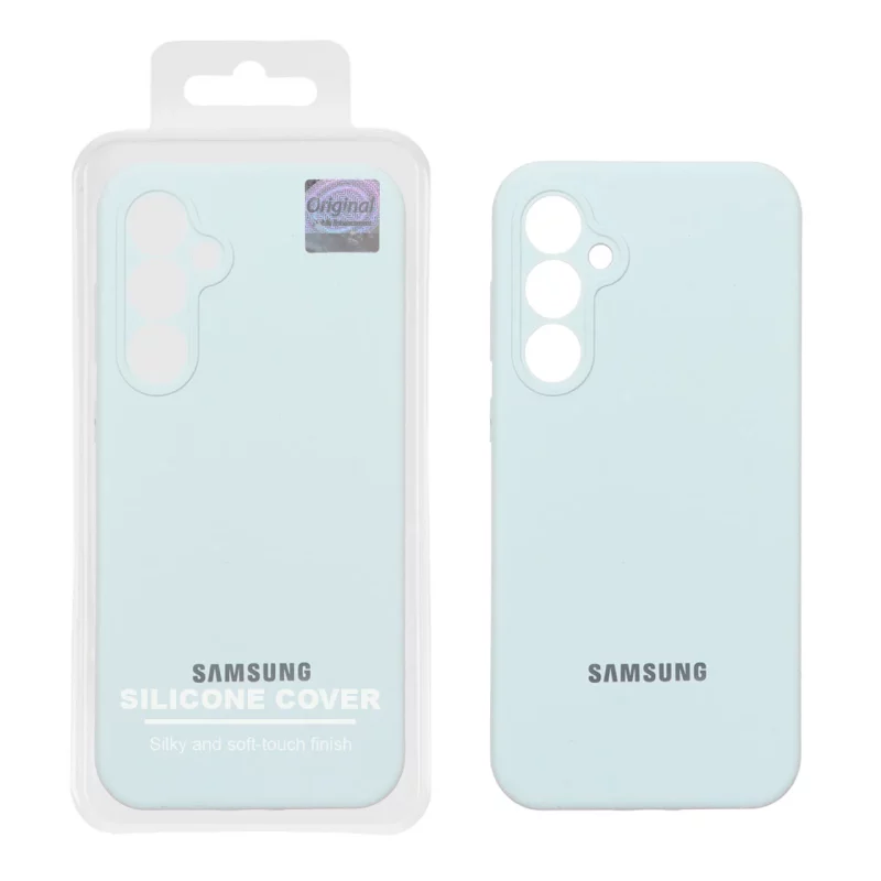 قاب سیلیکونی پاک کنی اورجینال Master Quality مدل Samsung Galaxy S23 FE - آبی کبریتی (پک دار) - تصویر 2