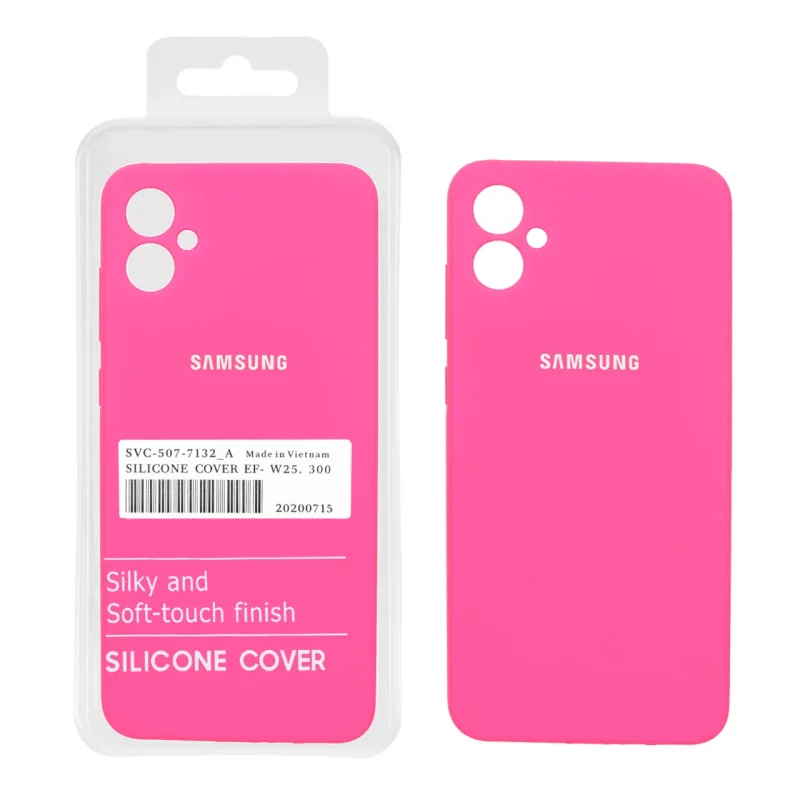 قاب سیلیکونی پاک کنی اورجینال درجه یک Samsung Galaxy A05 - صورتی فانتزی (پک دار) - NTC - تصویر 2
