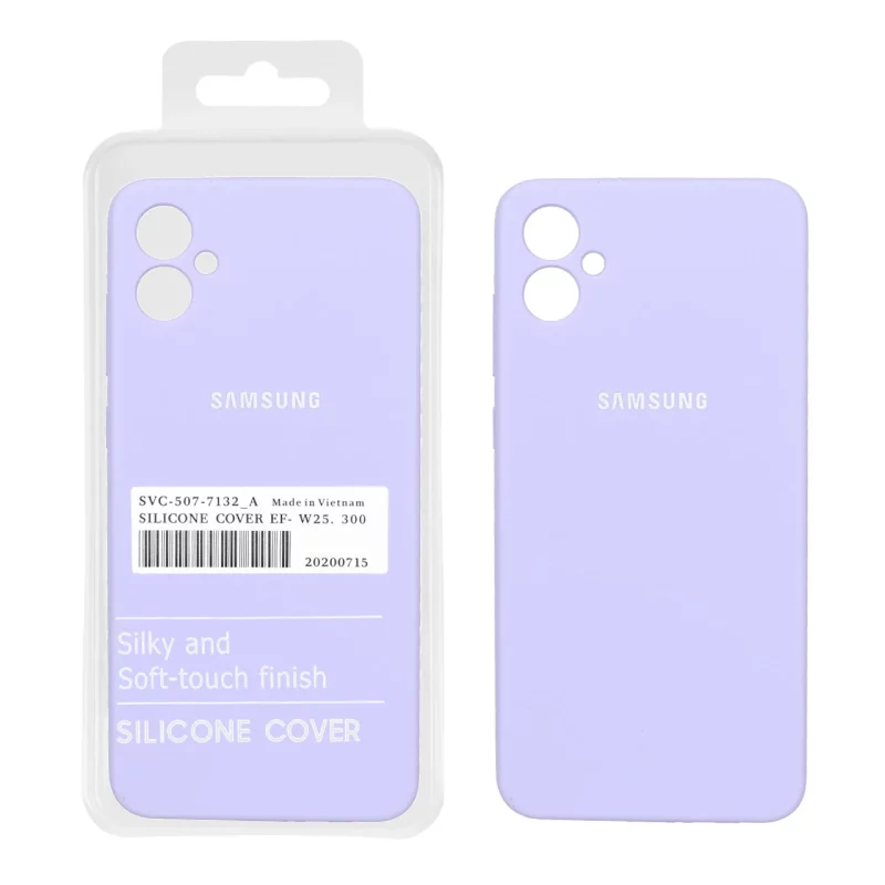 قاب سیلیکونی پاک کنی اورجینال درجه یک Samsung Galaxy A05 - یاسی روشن (پک دار) - NTC - تصویر 2