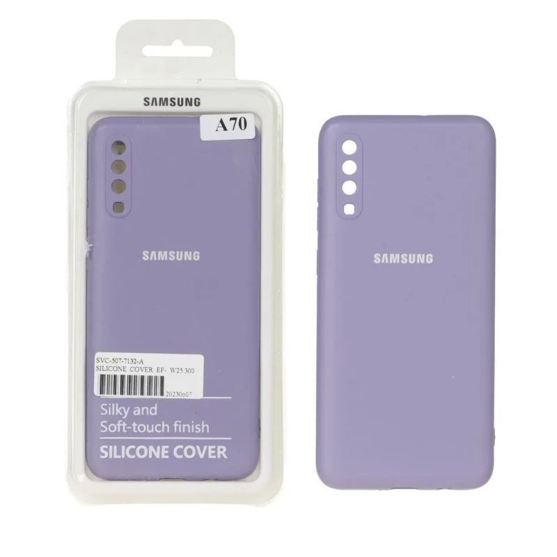 قاب نیو سیلیکون محافظ لنزدار RFF مدل Samsung Galaxy A70 / A70s - بنفش روشن (پک دار) - تصویر 2
