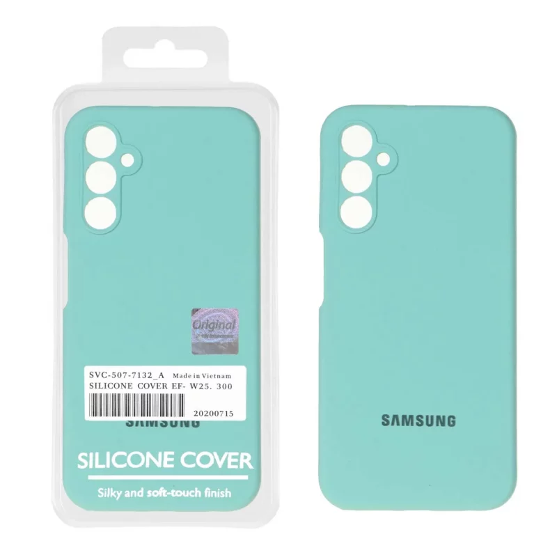 قاب سیلیکونی پاک کنی اورجینال Master Quality مدل Samsung Galaxy A24 - سبزآبی (پک دار) - تصویر 2