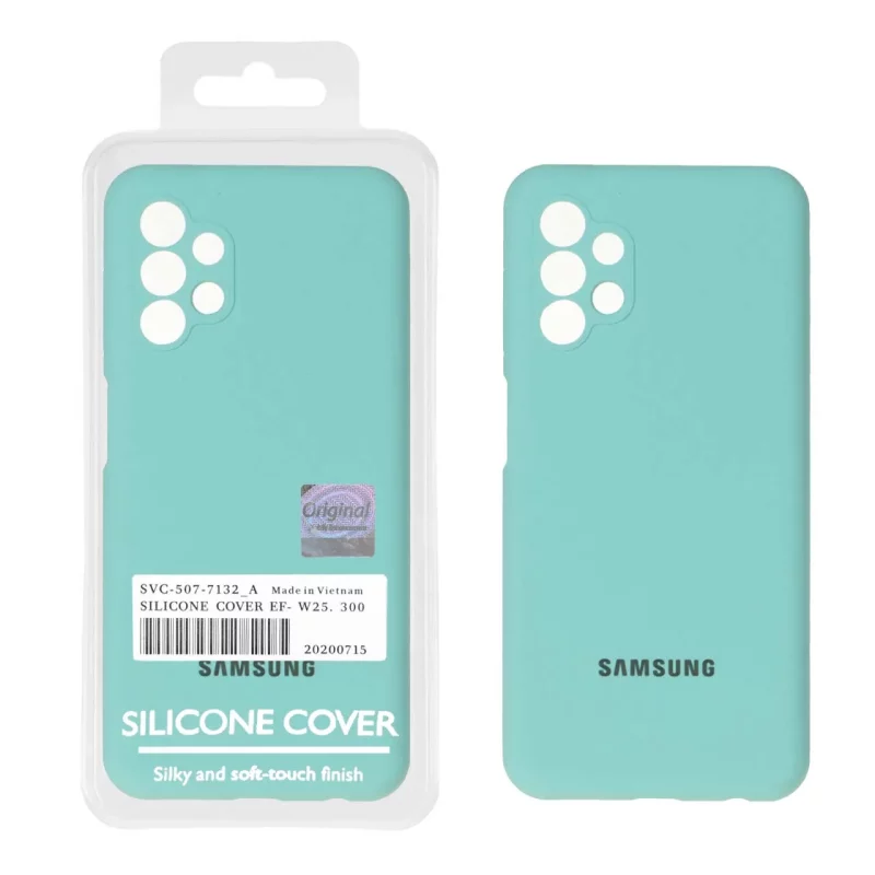 قاب سیلیکونی پاک کنی اورجینال Master Quality مدل Samsung Galaxy A13 4G - سبزآبی (پک دار) - تصویر 2