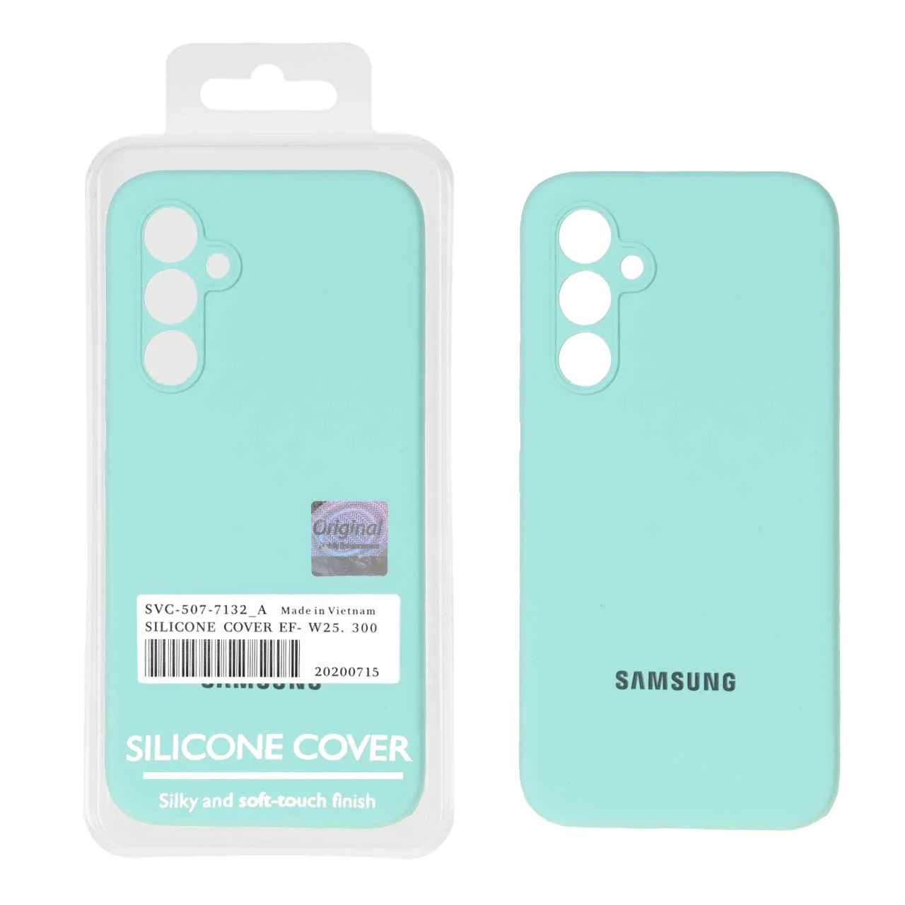 19178-1624030-1 قاب سیلیکونی پاک کنی اورجینال Master Quality مدل Samsung Galaxy A54 - سبزآبی (پک دار) - تصویر 1
