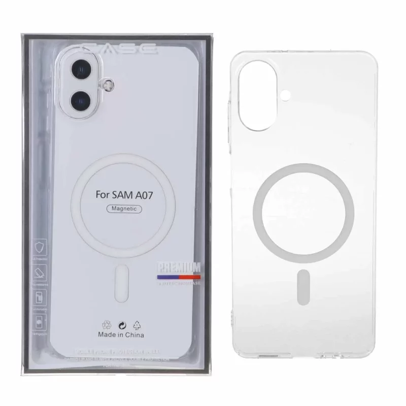 قاب اورجینال کریستالی MagSafe شفاف Premium مدل Samsung Galaxy A07 (پک دار) - تصویر 2