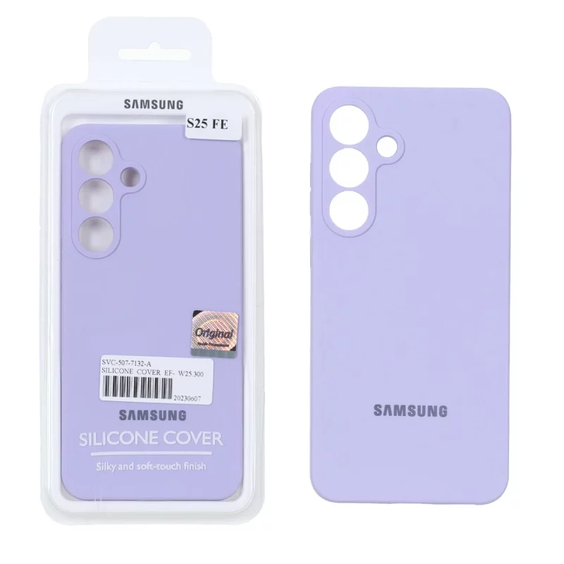 قاب سیلیکونی پاک کنی اورجینال Master Quality مدل Samsung Galaxy S25 FE - یاسی (پک دار) - تصویر 2