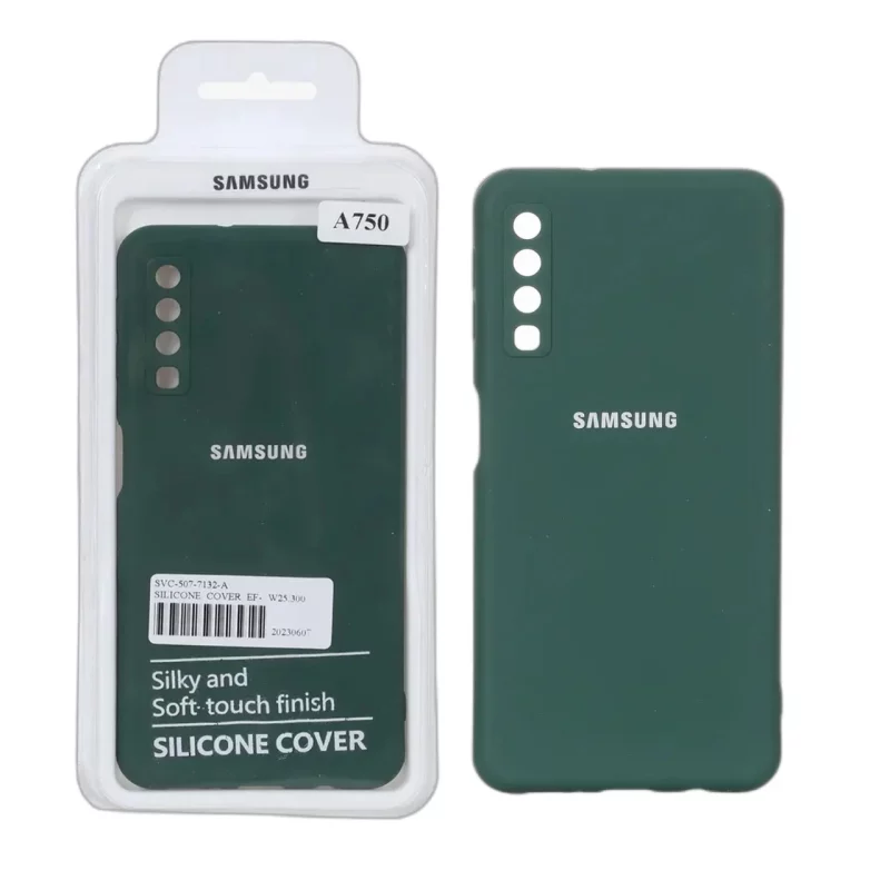 قاب نیو سیلیکون محافظ لنزدار RFF مدل Samsung Galaxy A750 / A7 (2018) - سبز (پک دار) - تصویر 2