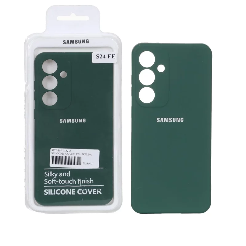 قاب نیو سیلیکون محافظ لنزدار RFF مدل Samsung Galaxy S24 FE - سبز (پک دار) - تصویر 2