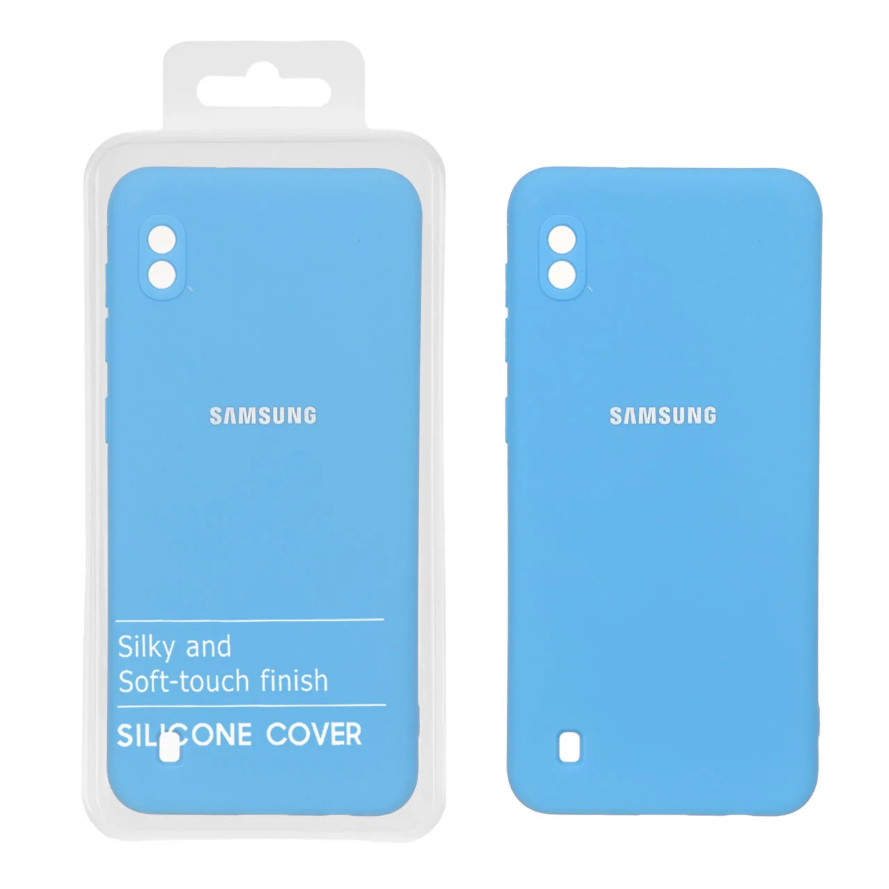 19178-1629950-1 قاب نیو سیلیکون محافظ لنزدار RFF مدل Samsung Galaxy A10 / M10 - آبی (پک دار) - تصویر 1