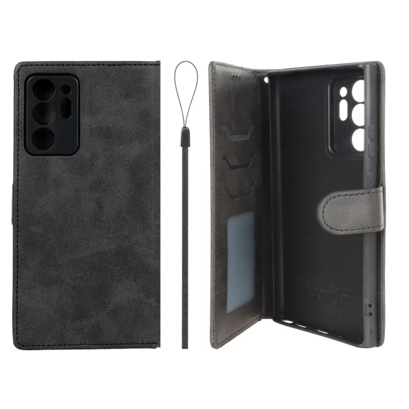 کیف موبایل مگنتی درجه یک داخل خز MNC Plus مدل Samsung Galaxy Note20 Ultra - مشکی - تصویر 2
