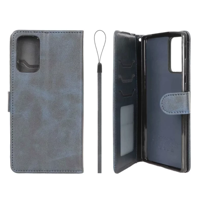 کیف موبایل مگنتی درجه یک داخل خز MNC Plus مدل Samsung Galaxy Note20 - سرمه ای - تصویر 2