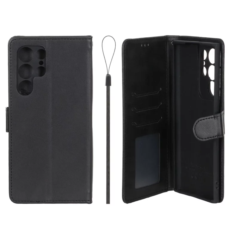 کیف موبایل مگنتی درجه یک داخل خز MNC Plus مدل Samsung Galaxy S22 Ultra - مشکی - تصویر 2