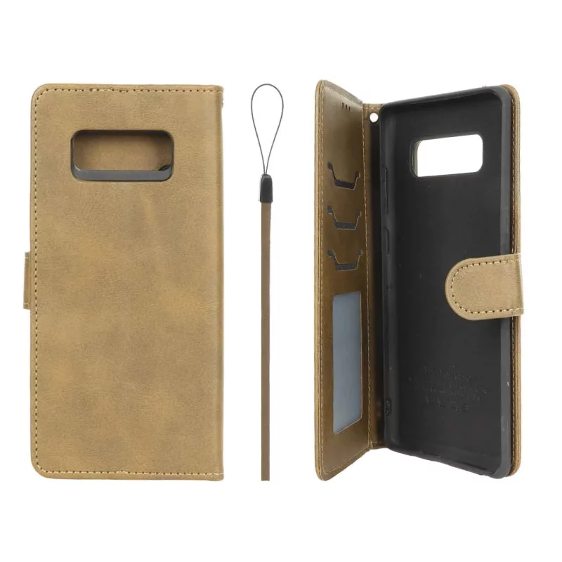 کیف موبایل مگنتی درجه یک داخل خز MNC Plus مدل Samsung Galaxy Note 8 - سبز زیتونی - تصویر 2
