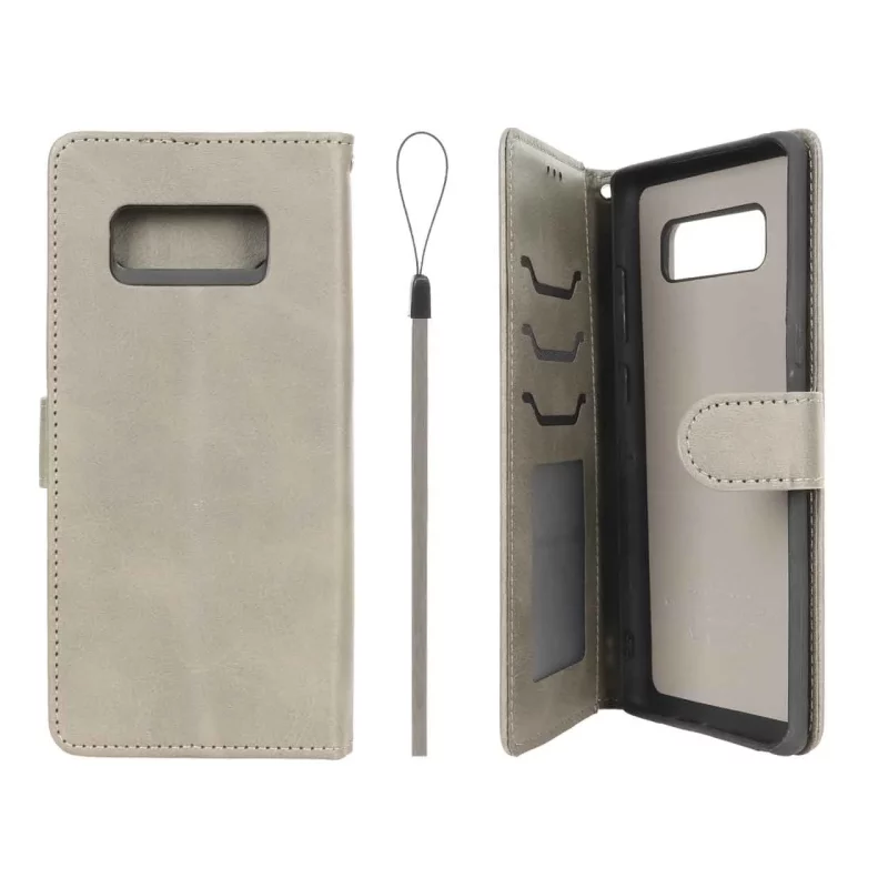 کیف موبایل مگنتی درجه یک داخل خز MNC Plus مدل Samsung Galaxy Note 8 - خاکستری - تصویر 2
