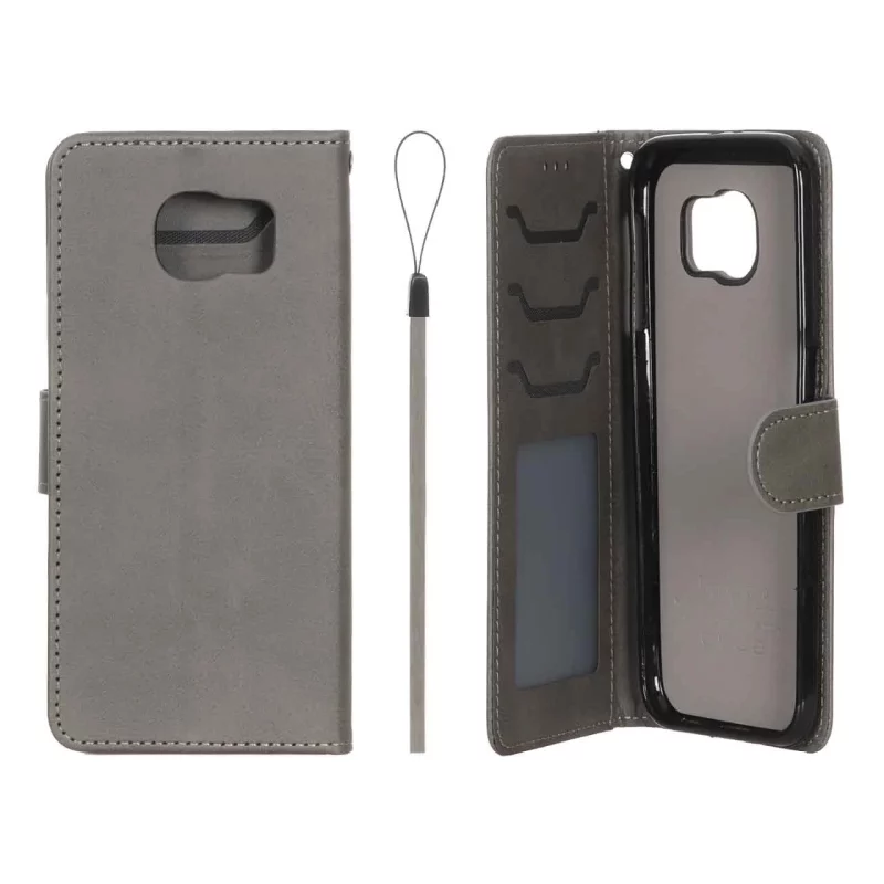 کیف موبایل مگنتی درجه یک داخل خز MNC Plus مدل Samsung Galaxy S6 - خاکستری - تصویر 2