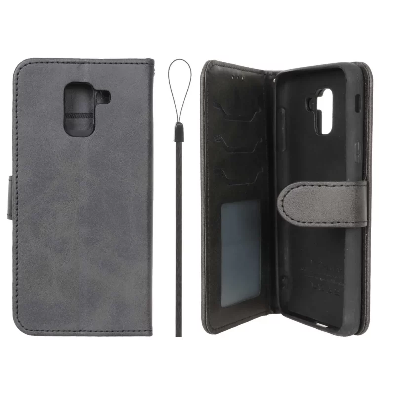 کیف موبایل مگنتی درجه یک داخل خز MNC Plus مدل Samsung Galaxy J6 2018 / J600 - مشکی - تصویر 2