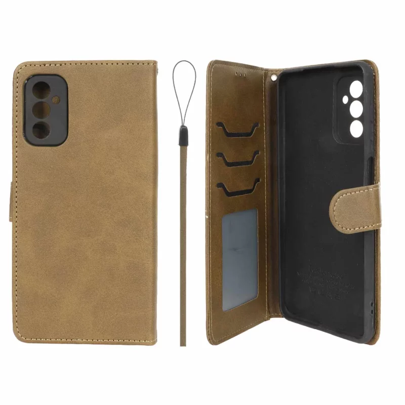 کیف موبایل مگنتی درجه یک داخل خز MNC Plus مدل Samsung Galaxy M52 - سبز زیتونی - تصویر 2