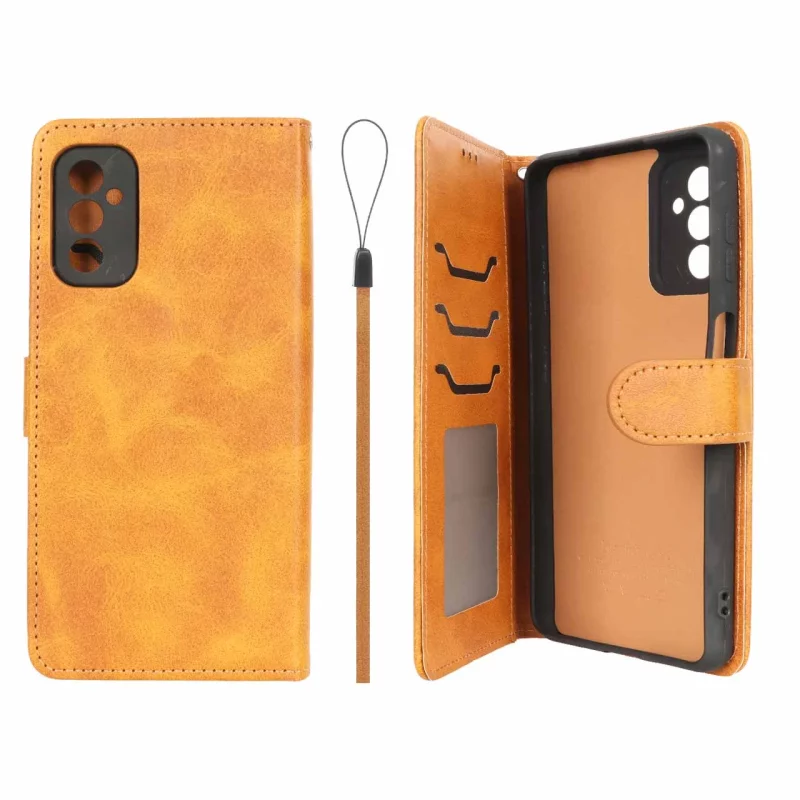 کیف موبایل مگنتی درجه یک داخل خز MNC Plus مدل Samsung Galaxy M52 - عسلی - تصویر 2