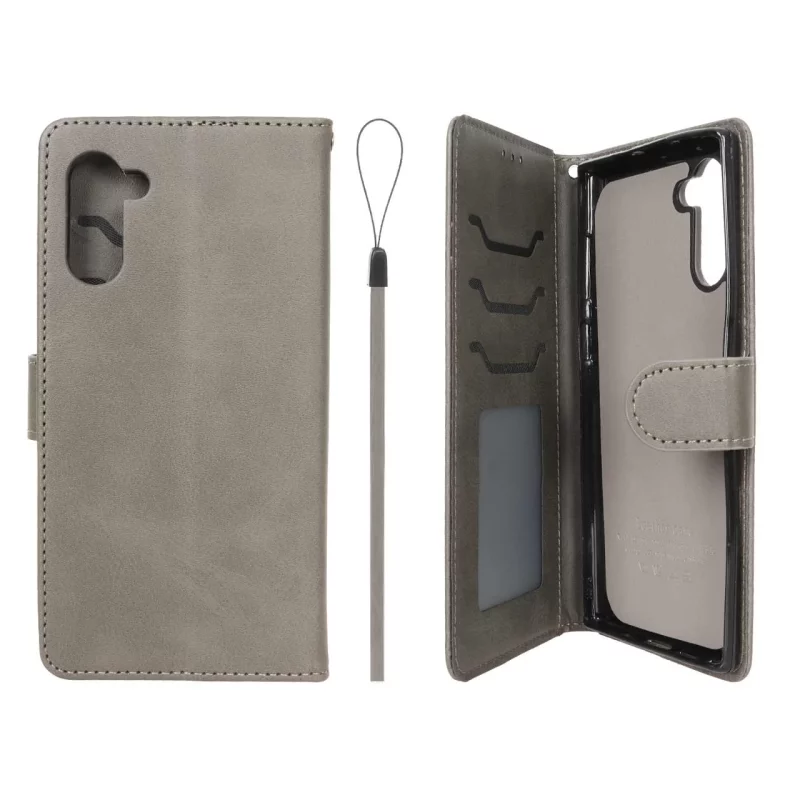 کیف موبایل مگنتی درجه یک داخل خز MNC Plus مدل Samsung Galaxy Note 10 - خاکستری - تصویر 2