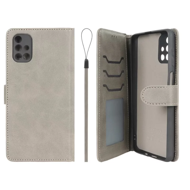 کیف موبایل مگنتی درجه یک داخل خز MNC Plus مدل Samsung Galaxy M51 - خاکستری - تصویر 2