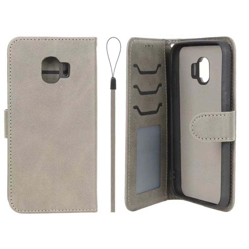 کیف موبایل مگنتی درجه یک داخل خز MNC Plus مدل Samsung Galaxy J2 Pro / J250 - خاکستری - تصویر 2
