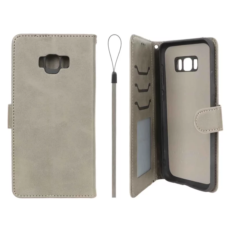 کیف موبایل مگنتی درجه یک داخل خز MNC Plus مدل Samsung Galaxy S8 Plus - خاکستری - تصویر 2
