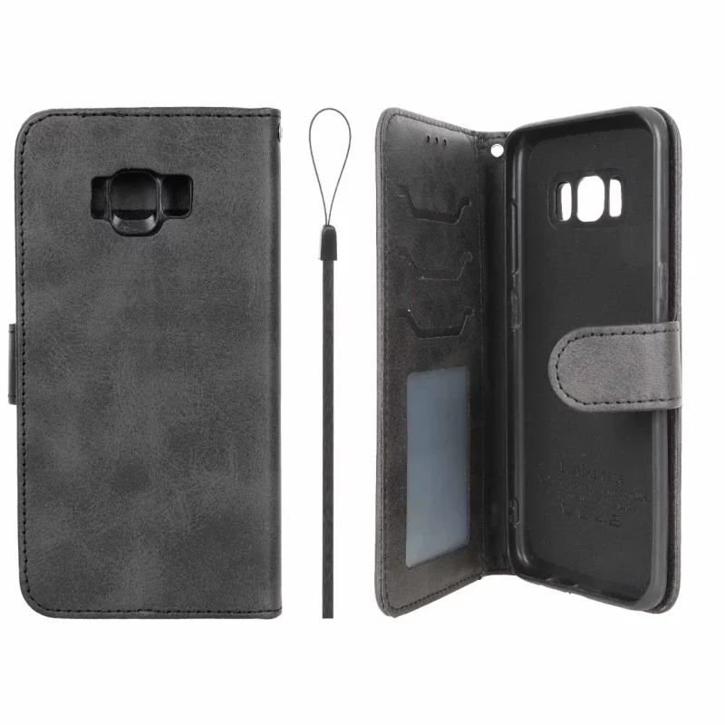 کیف موبایل مگنتی درجه یک داخل خز MNC Plus مدل Samsung Galaxy S8 - مشکی - تصویر 2