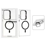 قاب اورجینال Q Series Bracket کریستالی Magsafe لنز استندشو Samsung Galaxy S24 Ultra - مشکی (پک دار)