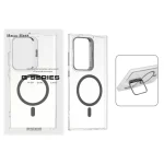 قاب اورجینال Q Series Bracket کریستالی Magsafe لنز استندشو Samsung Galaxy S24 Ultra - خاکستری (پک دار)