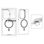 قاب اورجینال Q Series Bracket کریستالی Magsafe لنز استندشو Samsung Galaxy S25 Ultra - خاکستری (پک دار)
