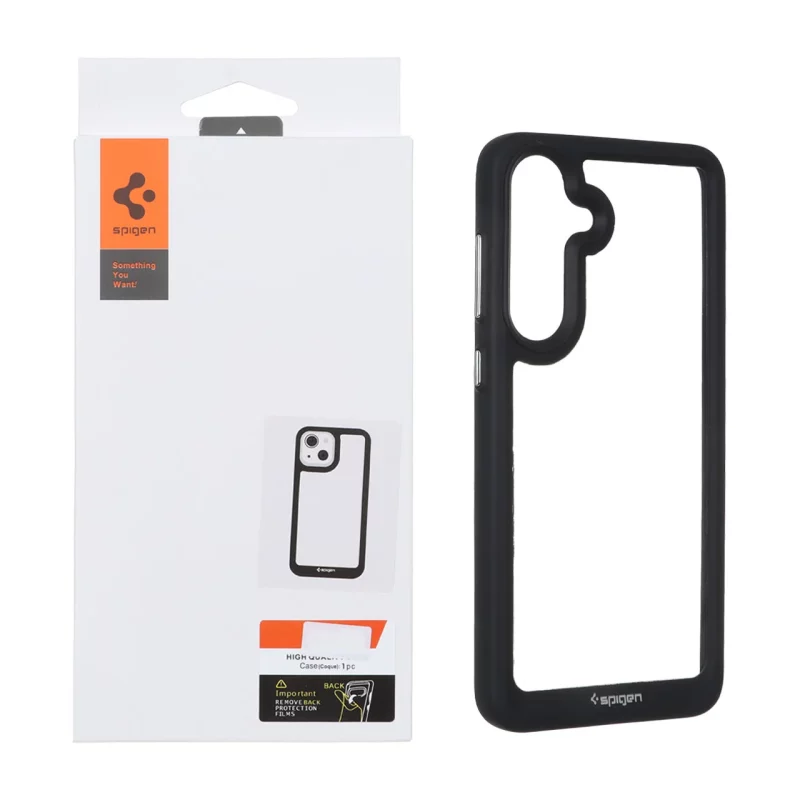 قاب اورجینال Spigen مدل Samsung Galaxy S25 FE - شفاف مشکی (پک دار) - تصویر 2