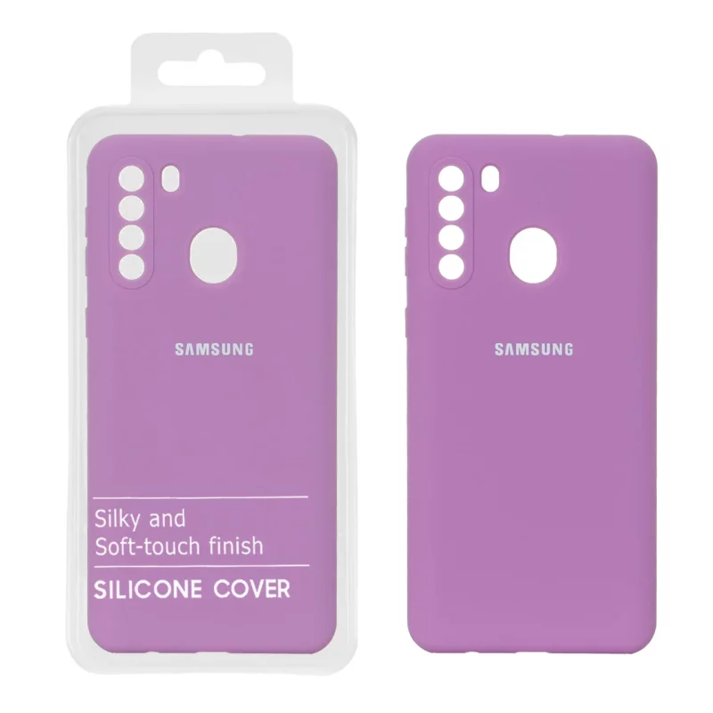 قاب سیلیکونی پاک کنی اورجینال درجه یک Samsung Galaxy A21 - ارغوانی (پک دار) - تصویر 2