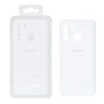 قاب سیلیکونی پاک کنی اورجینال درجه یک Samsung Galaxy A21 - سفید (پک دار)