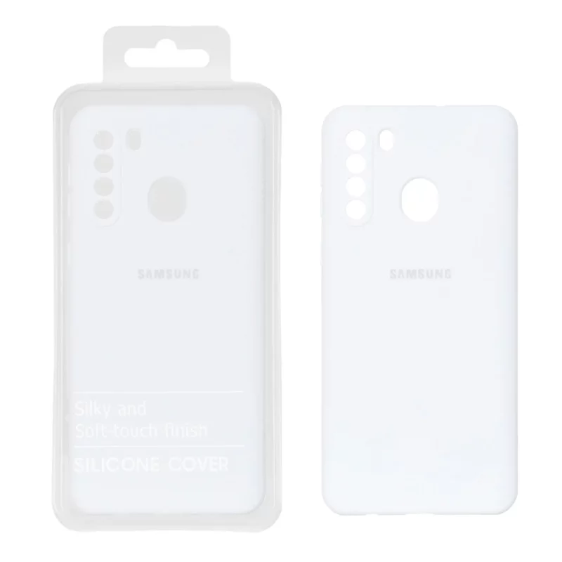 قاب سیلیکونی پاک کنی اورجینال درجه یک Samsung Galaxy A21 - سفید (پک دار) - تصویر 2