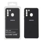 قاب سیلیکونی پاک کنی اورجینال درجه یک Samsung Galaxy A21 - مشکی (پک دار)