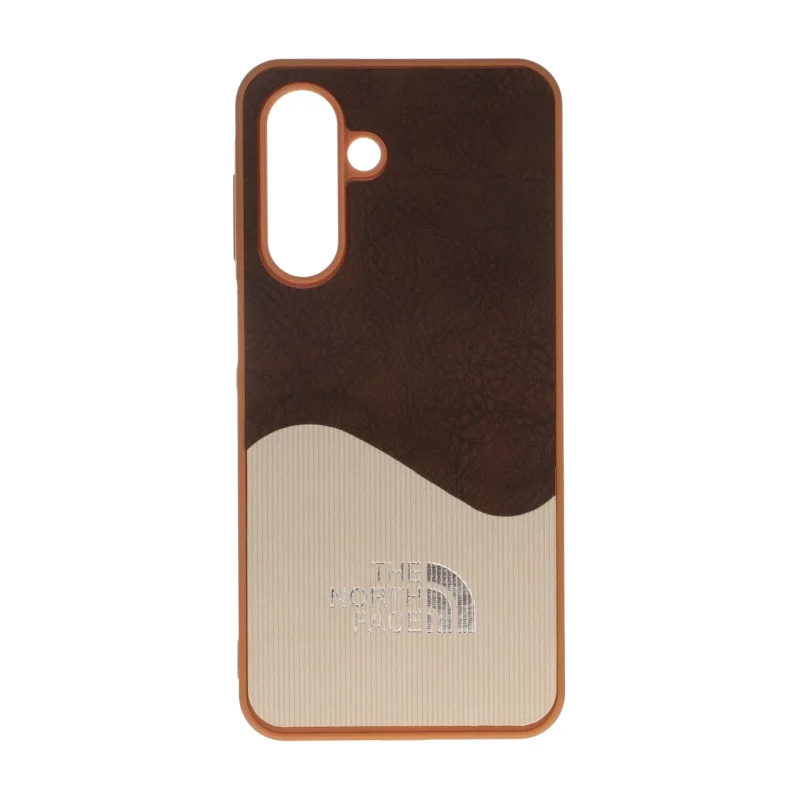 قاب North Face طرح جیر دو تکه Samsung Galaxy A17 / A26 - قهوه ای - تصویر 2