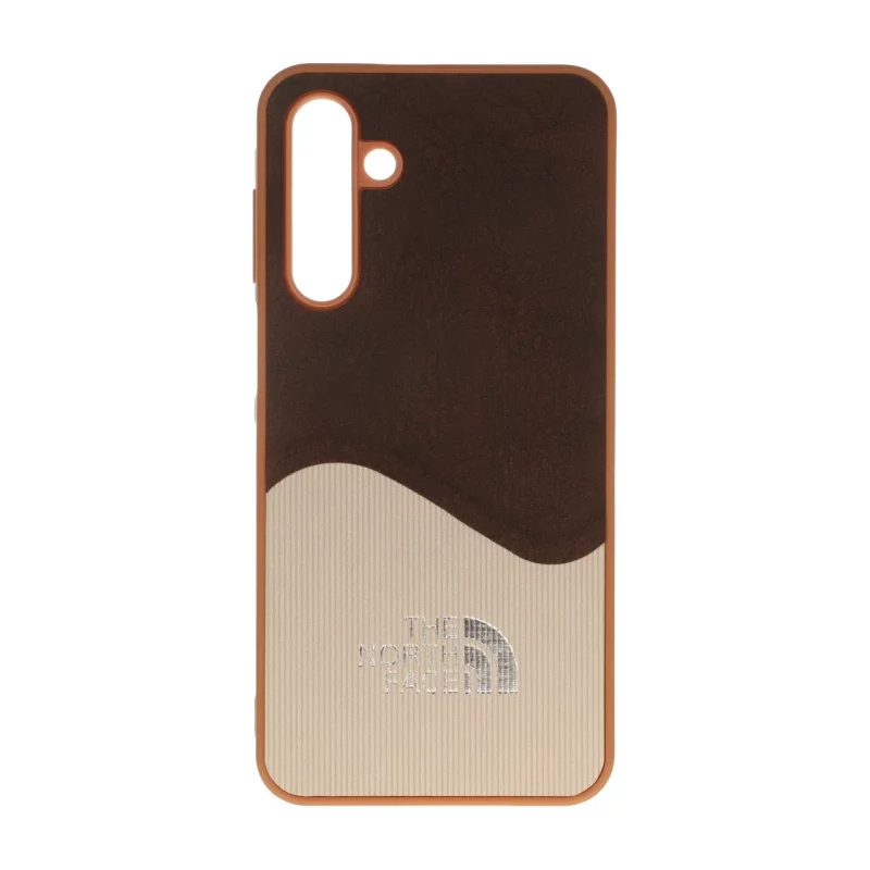 قاب North Face طرح جیر دو تکه Samsung Galaxy A16 - قهوه ای - تصویر 2
