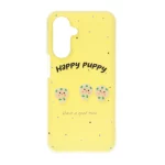 قاب Puppy دو لایه عروسک برجسته Samsung Galaxy A17 / A26 - زرد