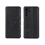 کیف موبایل چرمی مگنتی محافظ لنزدار Samsung Galaxy A15 - مشکی کد 1