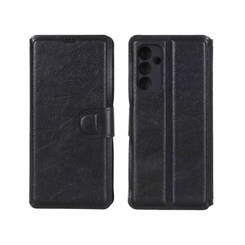 کیف موبایل چرمی مگنتی محافظ لنزدار Samsung Galaxy A15 - مشکی کد 1 - تصویر 2