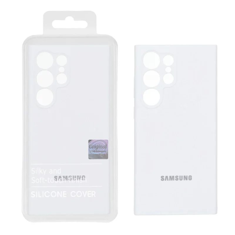 قاب سیلیکونی پاک کنی اورجینال Master Quality مدل Samsung Galaxy S23 Ultra - سفید (پک دار) - تصویر 2