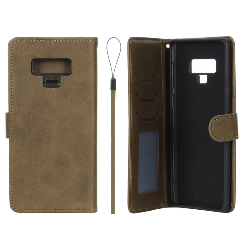 کیف موبایل مگنتی درجه یک داخل خز MNC Plus مدل Samsung Galaxy Note 9 - سبز زیتونی - تصویر 2