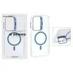 قاب اورجینال Q Series Bracket کریستالی Magsafe لنز استندشو Samsung Galaxy A17 / A16 / A26 - آبی (پک دار )