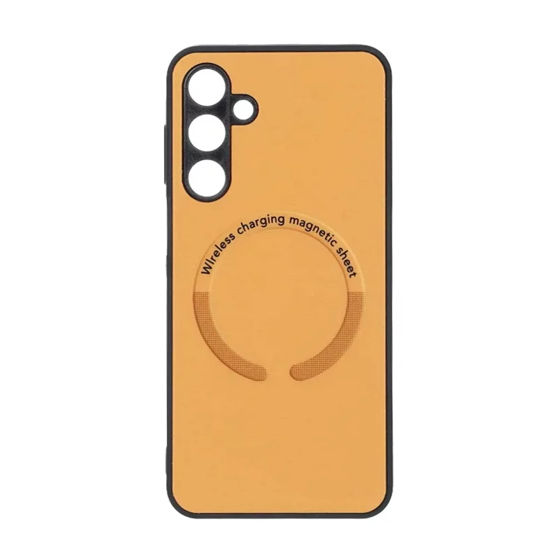 قاب Magnetic Sheet پشت براق محافظ لنز دار Samsung Galaxy A16 - نارنجی - تصویر 2