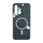 قاب Hexagon طرح مگ سیف هاشور دار Samsung Galaxy A16 - کرم