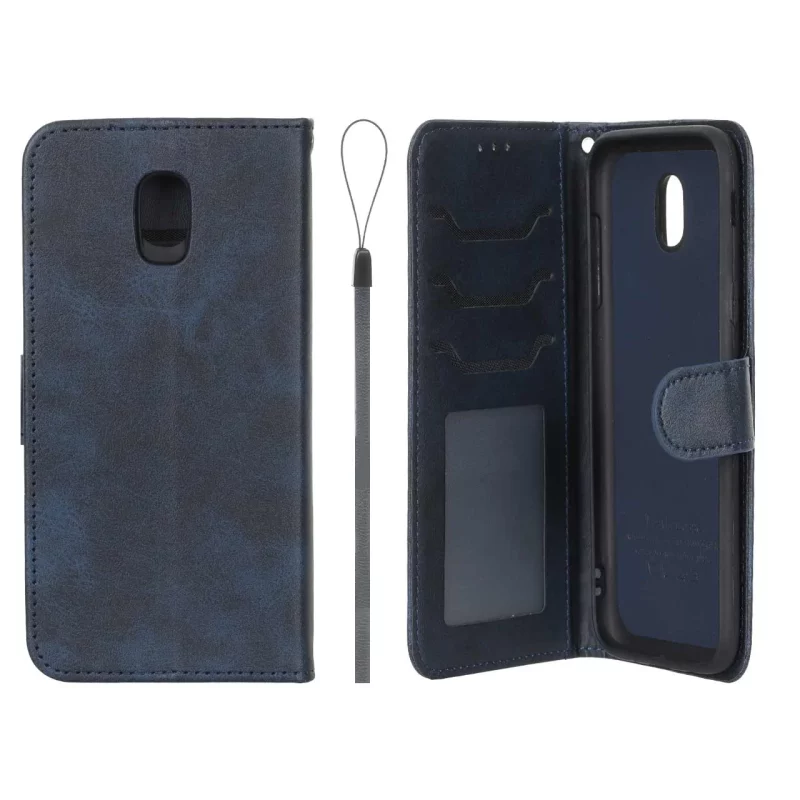 کیف موبایل مگنتی درجه یک داخل خز MNC Plus مدل Samsung Galaxy J5 Pro / J530 - سرمه ای - تصویر 2